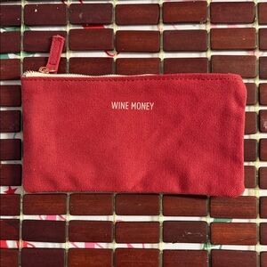 Anthropologie wine money bag Red Key & Card Holder
